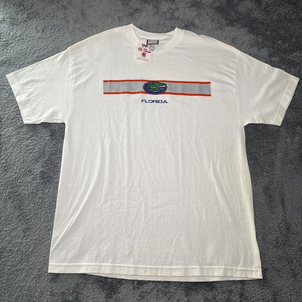 VTG NWT Florida Gators Footlocker Men's SZ XL Embroidered White T Shirt